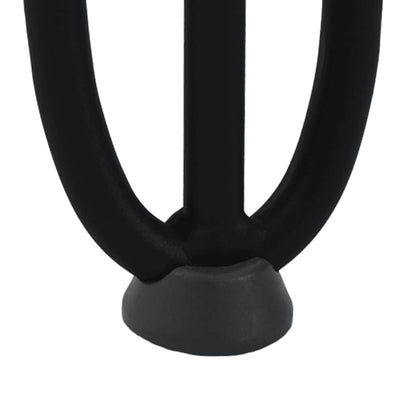 Pernas de grampo para mesa de centro 4 peças pretas 10 cm aço maciço