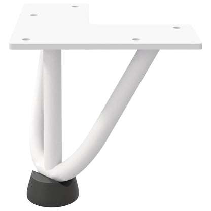Pernas de grampo para mesa de centro 4 peças, branco, 10 cm, aço maciço