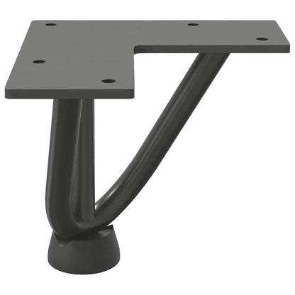 Pernas de grampo para mesa de centro 4 peças antracite 10 cm aço maciço
