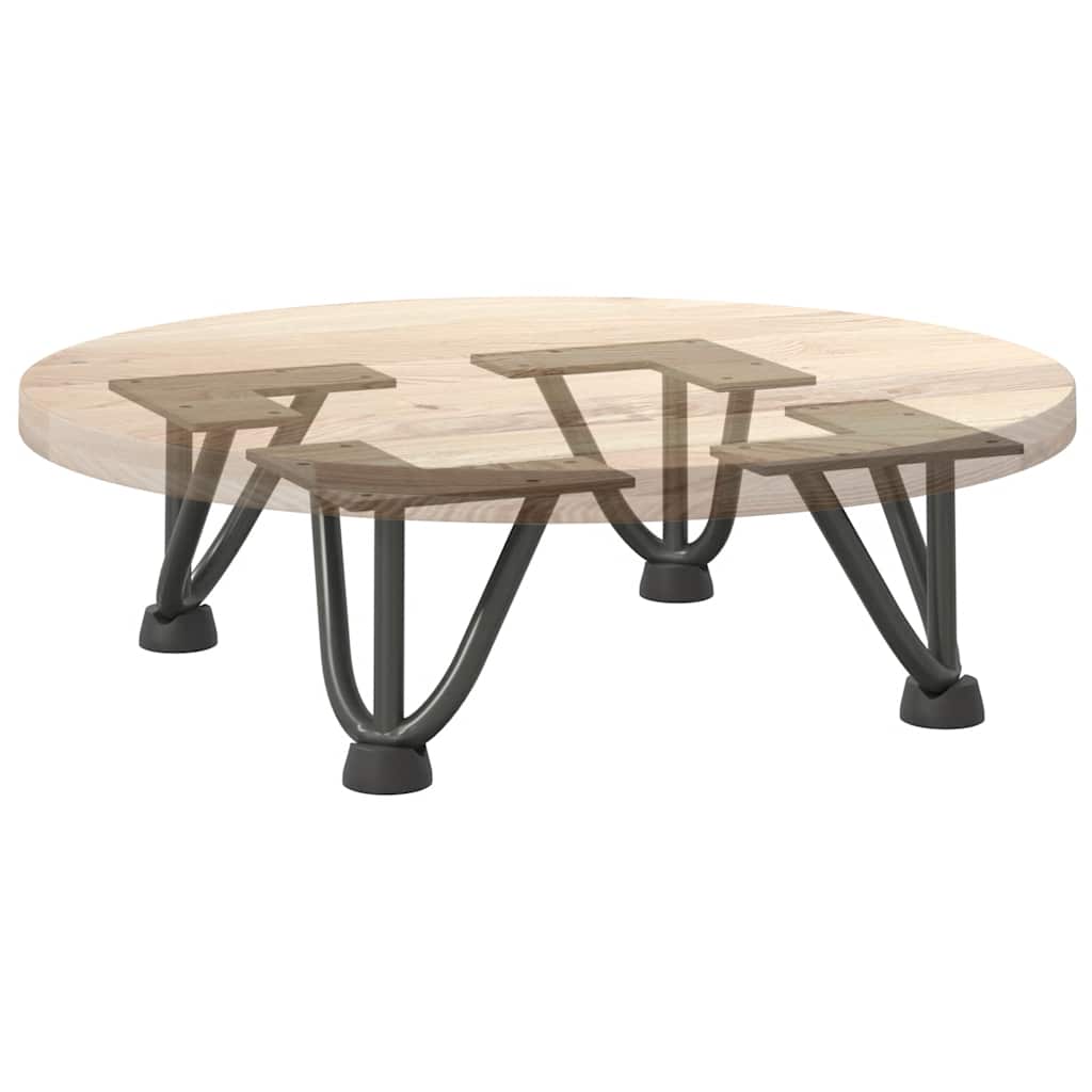 Pernas de grampo para mesa de centro 4 peças antracite 10 cm aço maciço