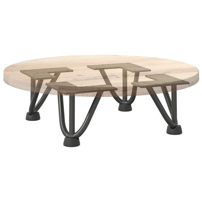 Pernas de grampo para mesa de centro 4 peças antracite 10 cm aço maciço