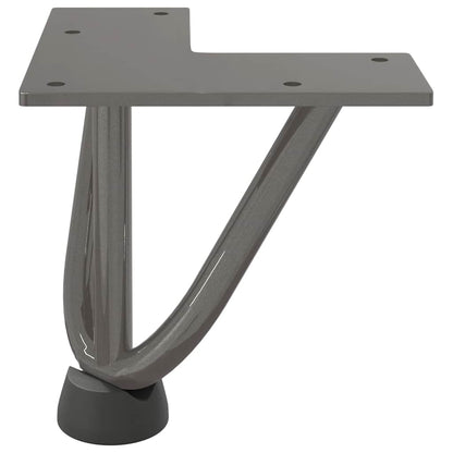 Pernas de grampo para mesa de centro 4 peças Aço natural 10 cm Aço maciço