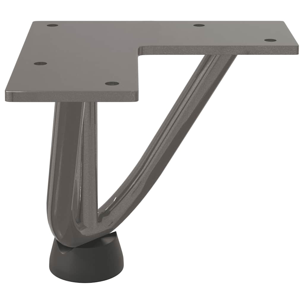 Pernas de grampo para mesa de centro 4 peças Aço natural 10 cm Aço maciço