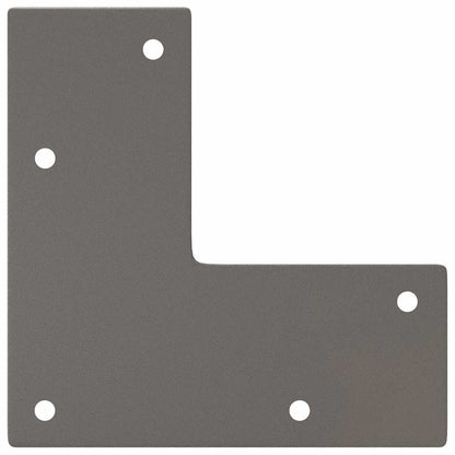 Pernas de grampo para mesa de centro 4 peças Aço natural 10 cm Aço maciço