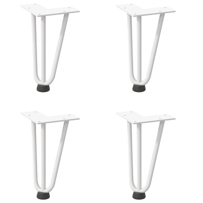 Pernas de grampo para mesa de centro 4 peças, branco, 20 cm, aço maciço