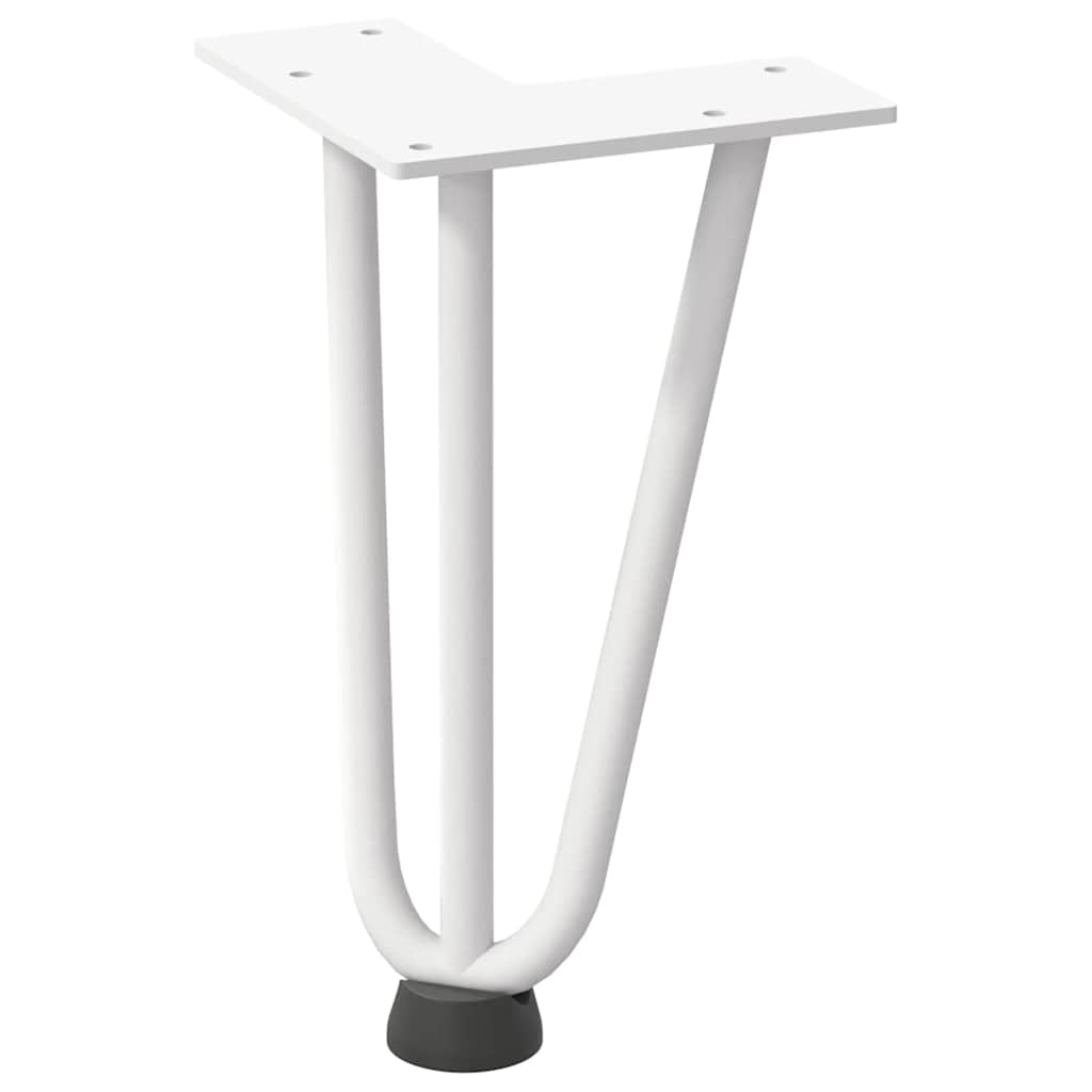 Pernas de grampo para mesa de centro 4 peças, branco, 20 cm, aço maciço