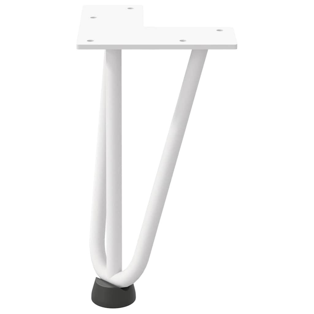 Pernas de grampo para mesa de centro 4 peças, branco, 20 cm, aço maciço