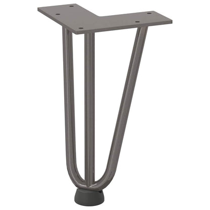 Pernas de grampo para mesa de centro 4 peças Aço natural 20 cm Aço maciço