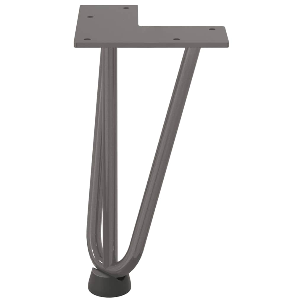 Pernas de grampo para mesa de centro 4 peças Aço natural 20 cm Aço maciço