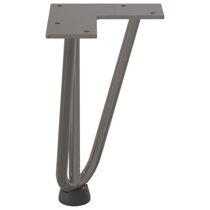 Pernas de grampo para mesa de centro 4 peças Aço natural 20 cm Aço maciço