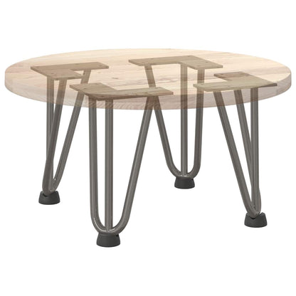 Pernas de grampo para mesa de centro 4 peças Aço natural 20 cm Aço maciço