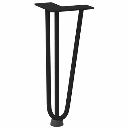 Pernas de grampo para mesa de centro 4 peças pretas 30 cm aço maciço