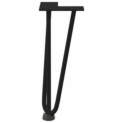 Pernas de grampo para mesa de centro 4 peças pretas 30 cm aço maciço
