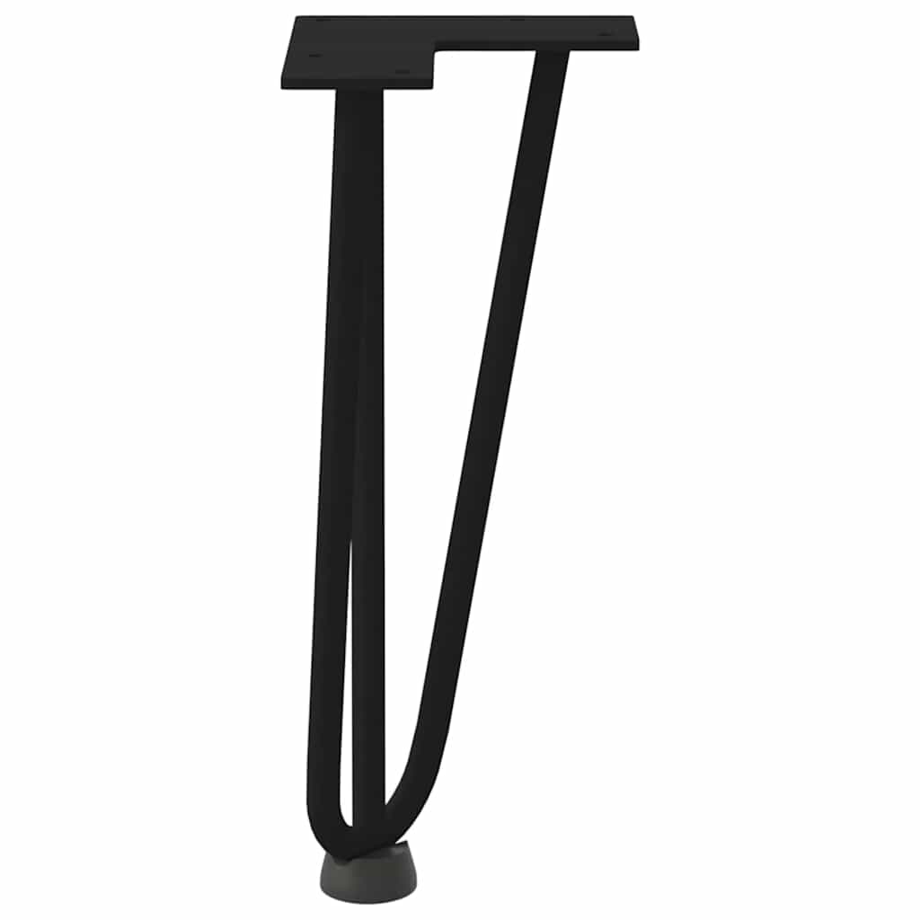 Pernas de grampo para mesa de centro 4 peças pretas 30 cm aço maciço
