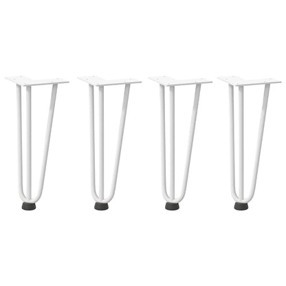Pernas de grampo para mesa de centro 4 peças, branco, 30 cm, aço maciço
