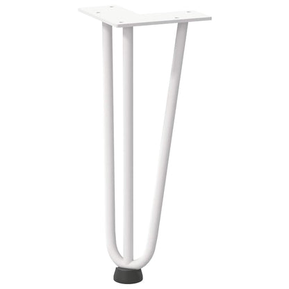 Pernas de grampo para mesa de centro 4 peças, branco, 30 cm, aço maciço