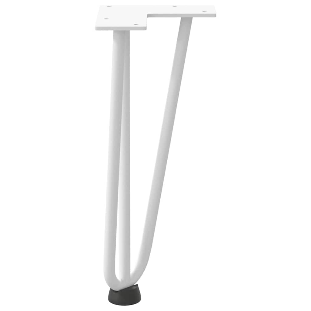 Pernas de grampo para mesa de centro 4 peças, branco, 30 cm, aço maciço