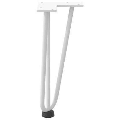 Pernas de grampo para mesa de centro 4 peças, branco, 30 cm, aço maciço