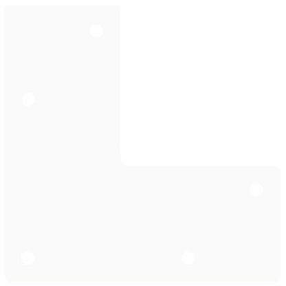 Pernas de grampo para mesa de centro 4 peças, branco, 30 cm, aço maciço