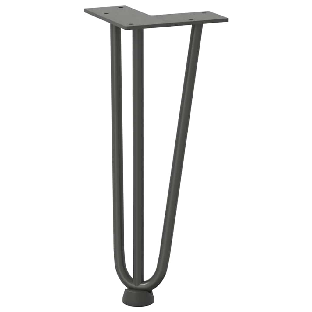 Pernas de grampo para mesa de centro 4 peças antracite 30 cm aço maciço