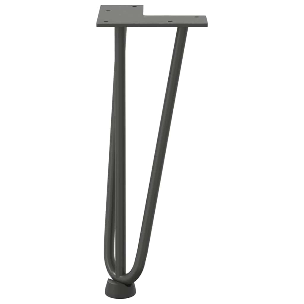 Pernas de grampo para mesa de centro 4 peças antracite 30 cm aço maciço