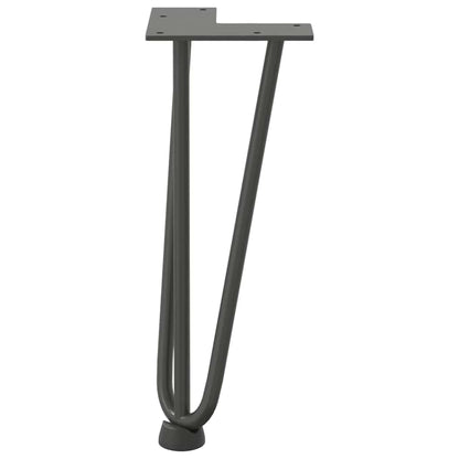 Pernas de grampo para mesa de centro 4 peças antracite 30 cm aço maciço