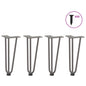 Pernas de grampo para mesa de centro 4 peças Aço natural 30 cm Aço maciço