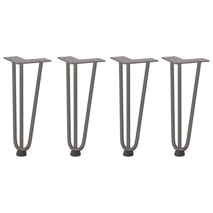 Pernas de grampo para mesa de centro 4 peças Aço natural 30 cm Aço maciço