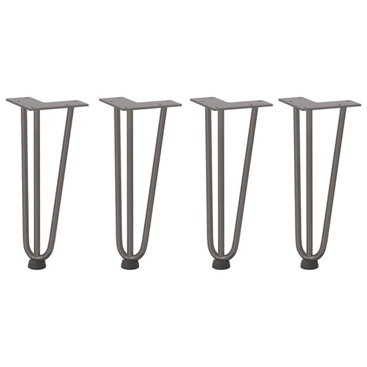 Pernas de grampo para mesa de centro 4 peças Aço natural 30 cm Aço maciço