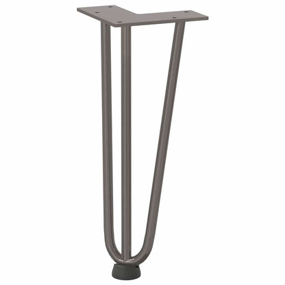 Pernas de grampo para mesa de centro 4 peças Aço natural 30 cm Aço maciço