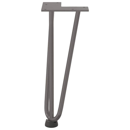 Pernas de grampo para mesa de centro 4 peças Aço natural 30 cm Aço maciço