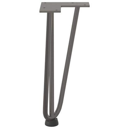 Pernas de grampo para mesa de centro 4 peças Aço natural 30 cm Aço maciço