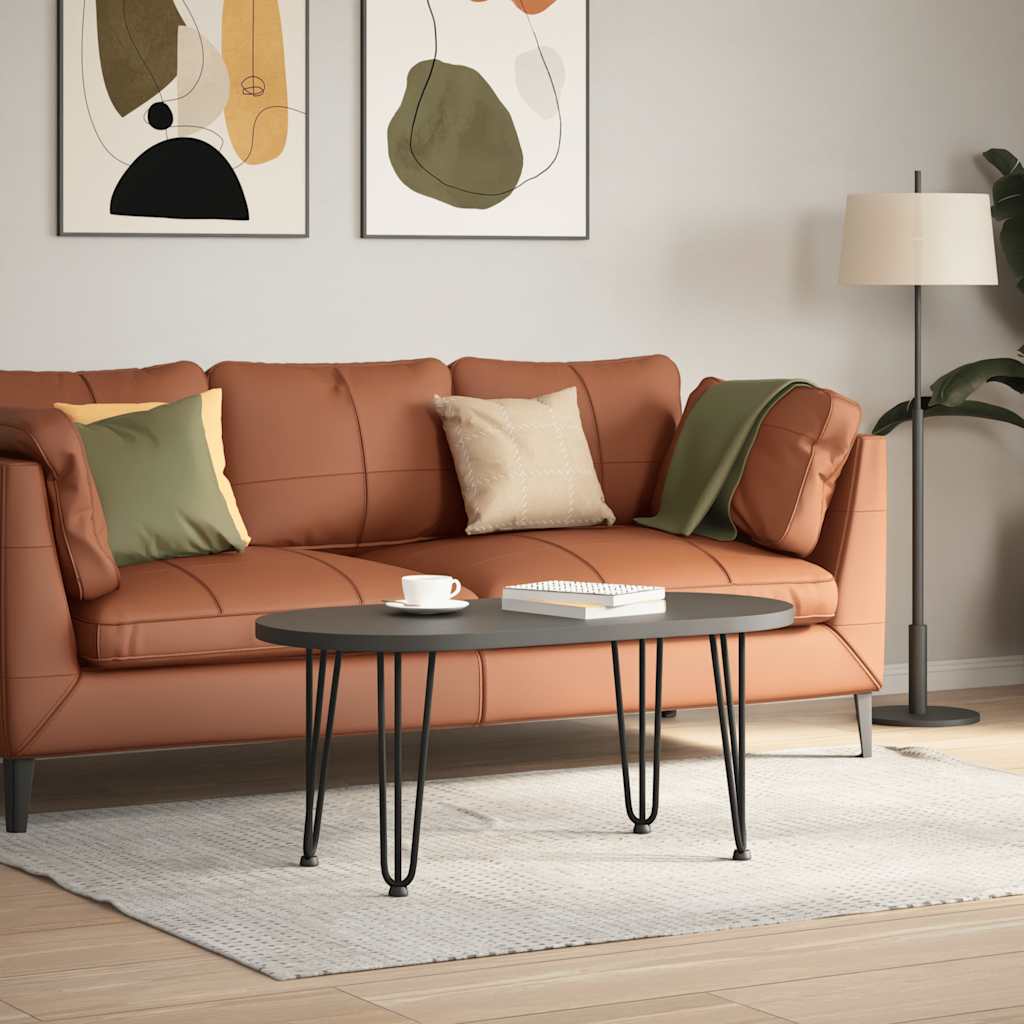 Pernas de grampo para mesa de centro 4 peças pretas 42 cm aço maciço