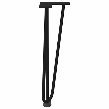 Pernas de grampo para mesa de centro 4 peças pretas 42 cm aço maciço
