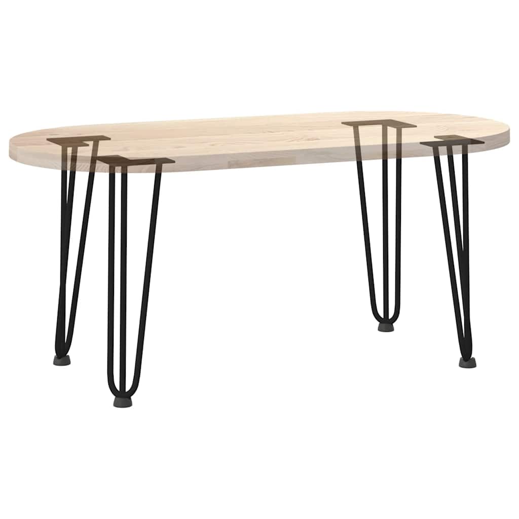 Pernas de grampo para mesa de centro 4 peças pretas 42 cm aço maciço