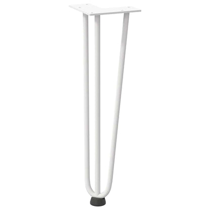 Pernas de grampo para mesa de centro 4 peças, branco, 42 cm, aço maciço