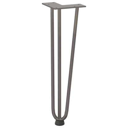 Pernas de grampo para mesa de centro 4 peças Aço natural 42 cm Aço maciço