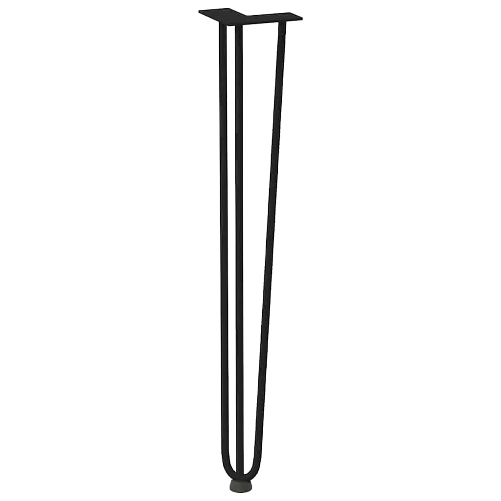 Pernas de grampo para mesas de console para mesa de console 4 peças Preto 72 cm Aço maciço