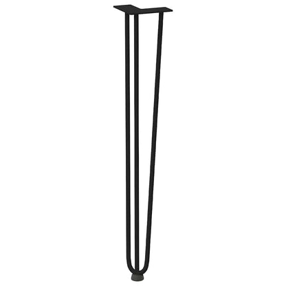 Pernas de grampo para mesas de console para mesa de console 4 peças Preto 72 cm Aço maciço