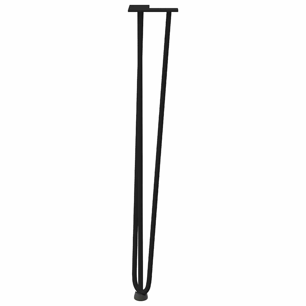 Pernas de grampo para mesas de console para mesa de console 4 peças Preto 72 cm Aço maciço