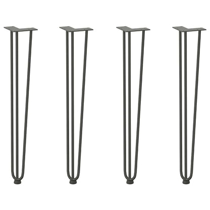 Pernas de grampo para mesas de console para mesa de console 4 peças Antracite 72 cm Aço maciço