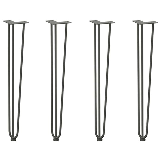 Pernas de grampo para mesas de console para mesa de console 4 peças Antracite 72 cm Aço maciço