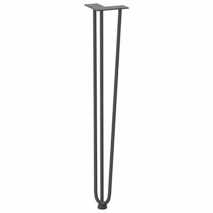 Pernas de grampo para mesas de console para mesa de console 4 peças Antracite 72 cm Aço maciço