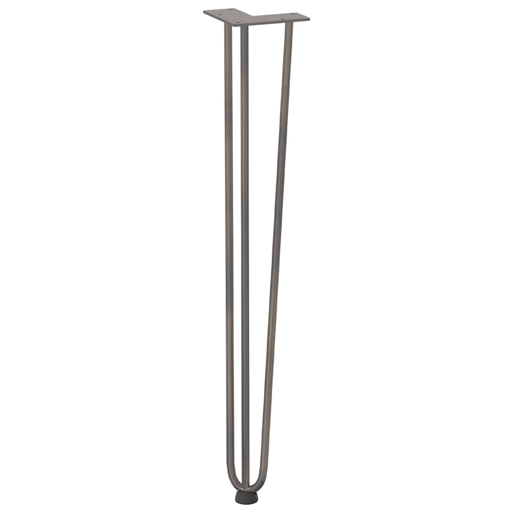 Pernas de grampo para mesas de console para mesa de console 4 peças Aço natural 72 cm Aço sólido