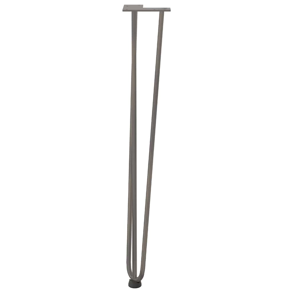 Pernas de grampo para mesas de console para mesa de console 4 peças Aço natural 72 cm Aço sólido