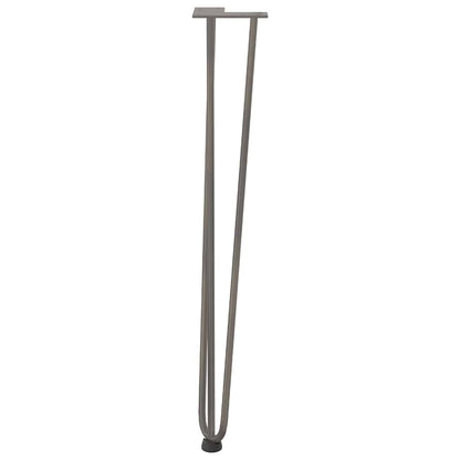Pernas de grampo para mesas de console para mesa de console 4 peças Aço natural 72 cm Aço sólido