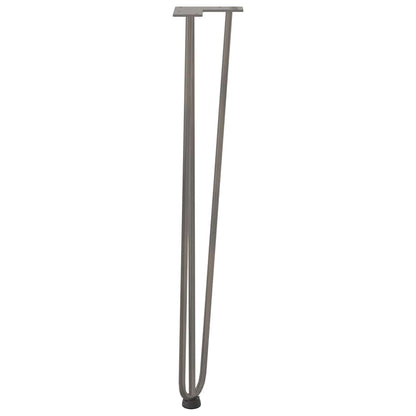 Pernas de grampo para mesas de console para mesa de console 4 peças Aço natural 72 cm Aço sólido