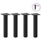 Pés para mesa de centro 4 peças, preto, 30-32 cm, aço