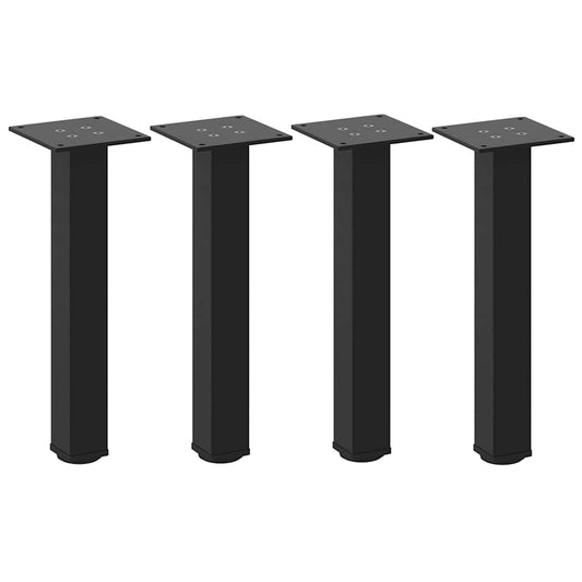 Pés para mesa de centro 4 peças, preto, 30-32 cm, aço