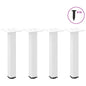 Pés para mesa de centro 4 peças, branco, 30-32 cm, aço